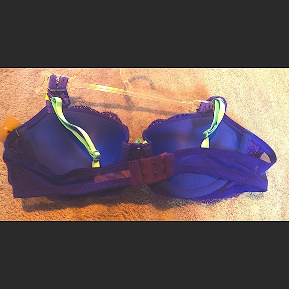🇺🇸 New Candies Lace Pushup Royal Blue Bra, Size 36A - Picture 3 of 3